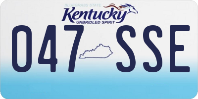 KY license plate 047SSE