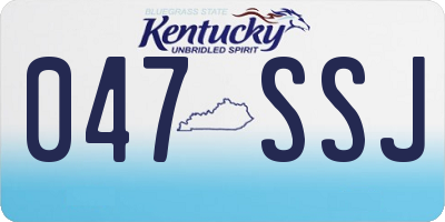KY license plate 047SSJ