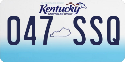 KY license plate 047SSQ