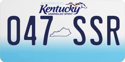 KY license plate 047SSR