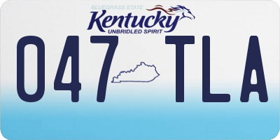 KY license plate 047TLA