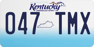KY license plate 047TMX