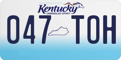 KY license plate 047TOH