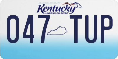 KY license plate 047TUP