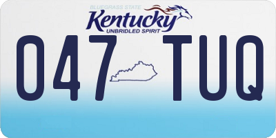 KY license plate 047TUQ