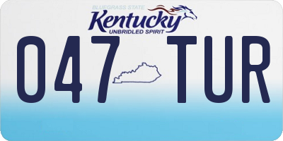 KY license plate 047TUR
