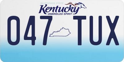 KY license plate 047TUX