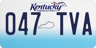 KY license plate 047TVA