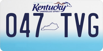 KY license plate 047TVG
