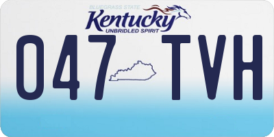 KY license plate 047TVH