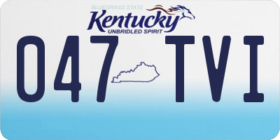KY license plate 047TVI