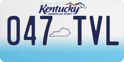 KY license plate 047TVL