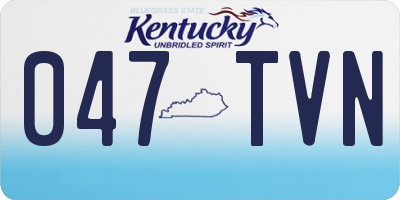KY license plate 047TVN