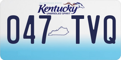 KY license plate 047TVQ