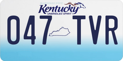 KY license plate 047TVR
