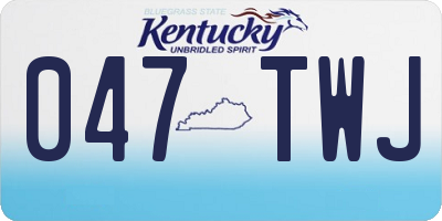 KY license plate 047TWJ