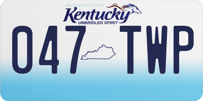 KY license plate 047TWP