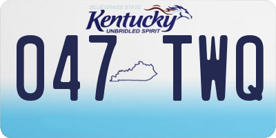 KY license plate 047TWQ