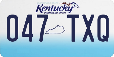KY license plate 047TXQ