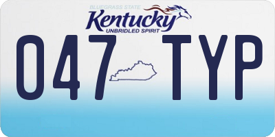 KY license plate 047TYP