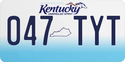 KY license plate 047TYT