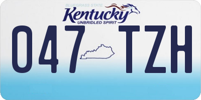 KY license plate 047TZH