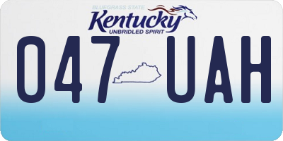 KY license plate 047UAH