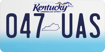 KY license plate 047UAS