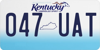 KY license plate 047UAT