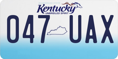 KY license plate 047UAX