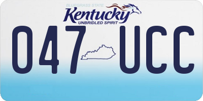 KY license plate 047UCC