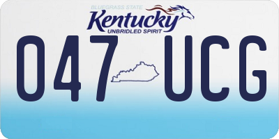 KY license plate 047UCG
