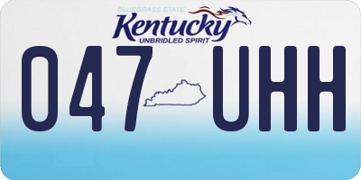 KY license plate 047UHH