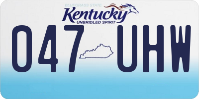 KY license plate 047UHW