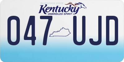 KY license plate 047UJD