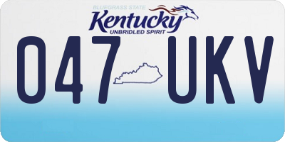 KY license plate 047UKV
