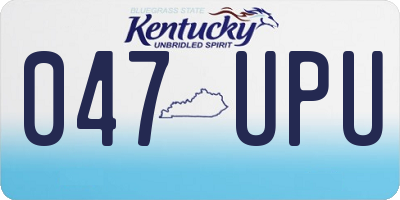 KY license plate 047UPU