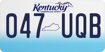 KY license plate 047UQB