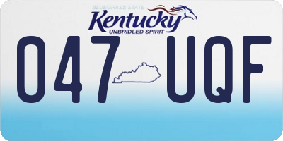KY license plate 047UQF