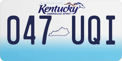 KY license plate 047UQI
