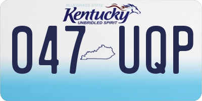 KY license plate 047UQP