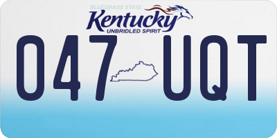 KY license plate 047UQT