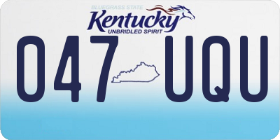 KY license plate 047UQU