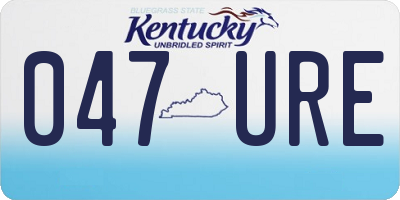KY license plate 047URE