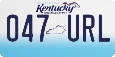 KY license plate 047URL