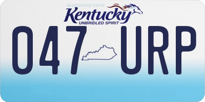 KY license plate 047URP