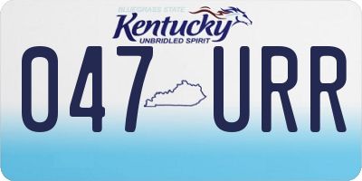 KY license plate 047URR