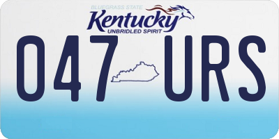 KY license plate 047URS