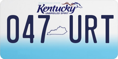 KY license plate 047URT