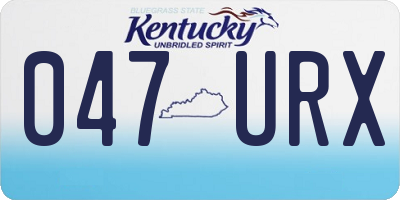 KY license plate 047URX